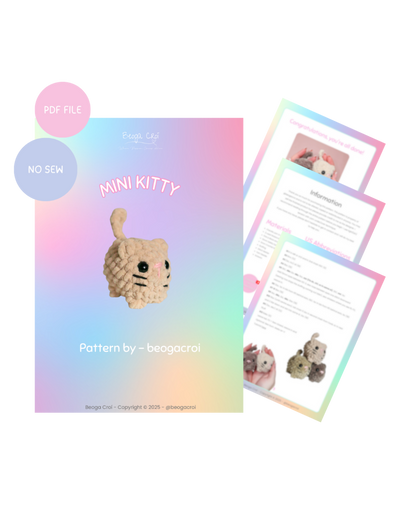 Mini Loaf Kitten - PDF Pattern