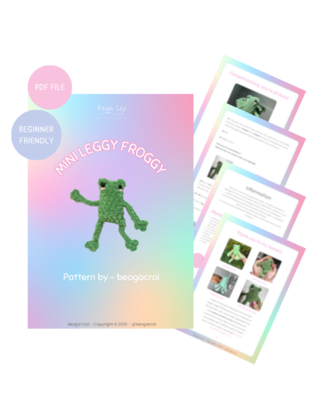 Mini Leggy Froggy - PDF Pattern